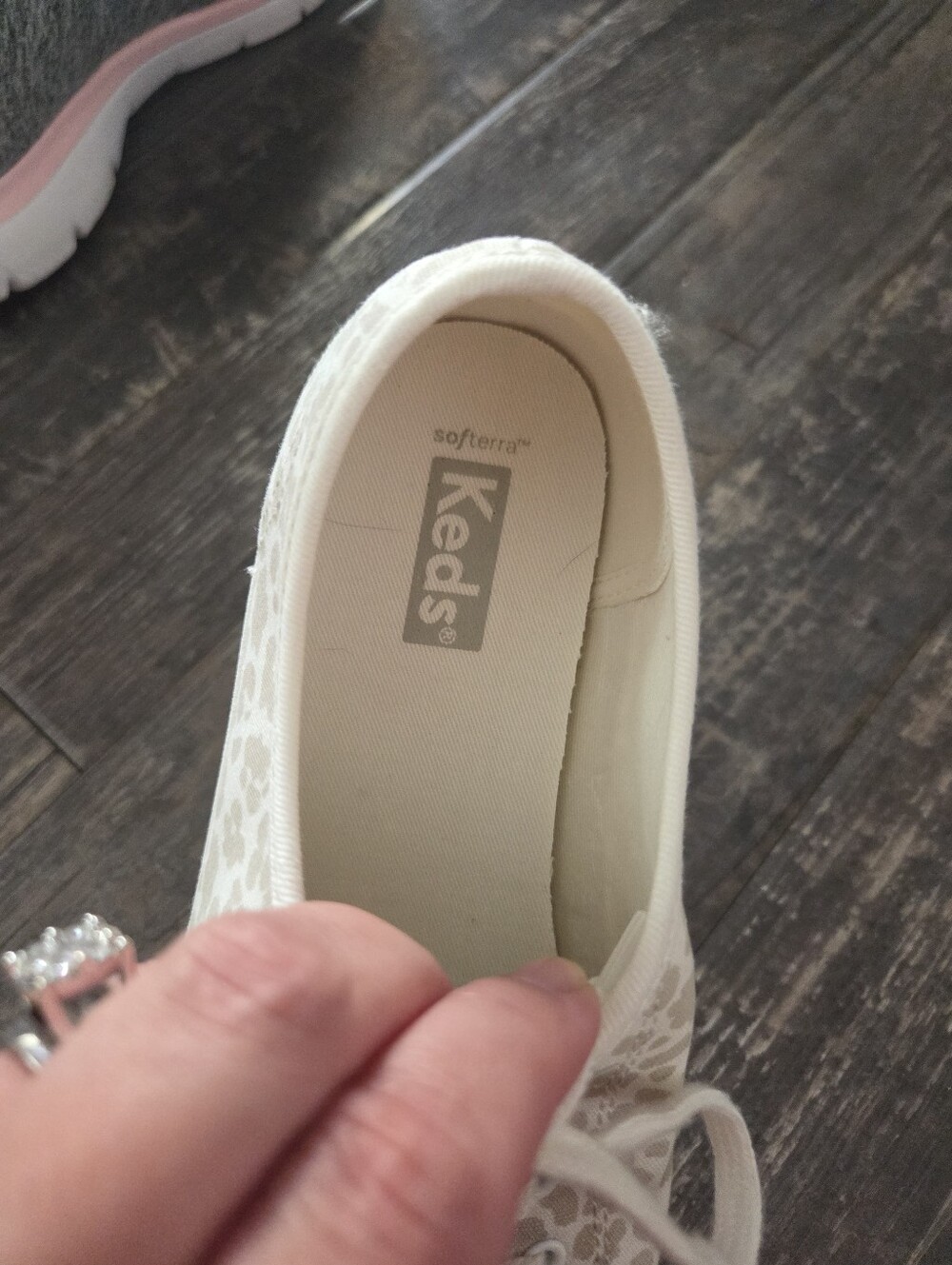 Keds Women's Cream Leopard-Print Lace-Up Sneakers - Picture 5 of 6